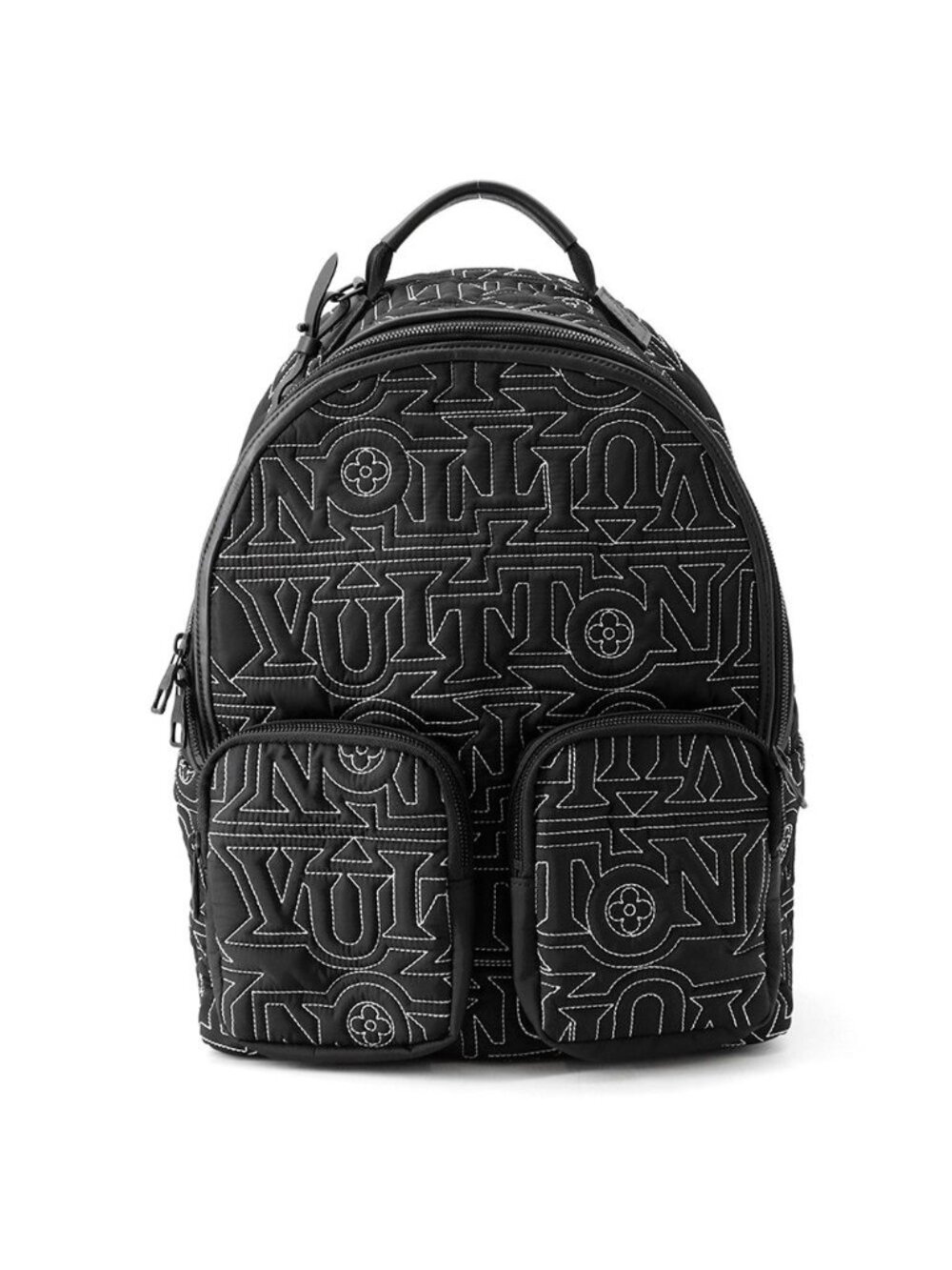 Louis Vuitton Backpack Snow Capsule Collection Multi Pocket Nylon Black